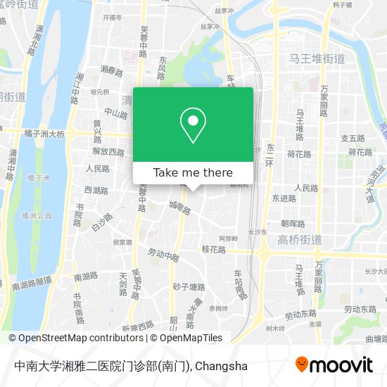 中南大学湘雅二医院门诊部(南门) map