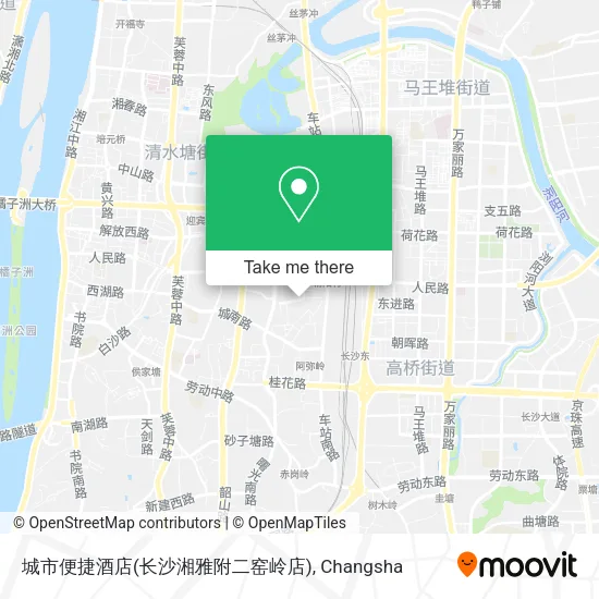 城市便捷酒店(长沙湘雅附二窑岭店) map