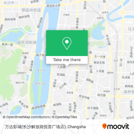 万达影城(长沙解放路悦荟广场店) map