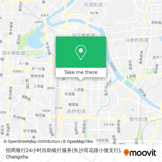 招商银行24小时自助银行服务(长沙荷花路小微支行) map