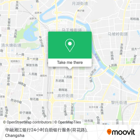 华融湘江银行24小时自助银行服务(荷花路) map
