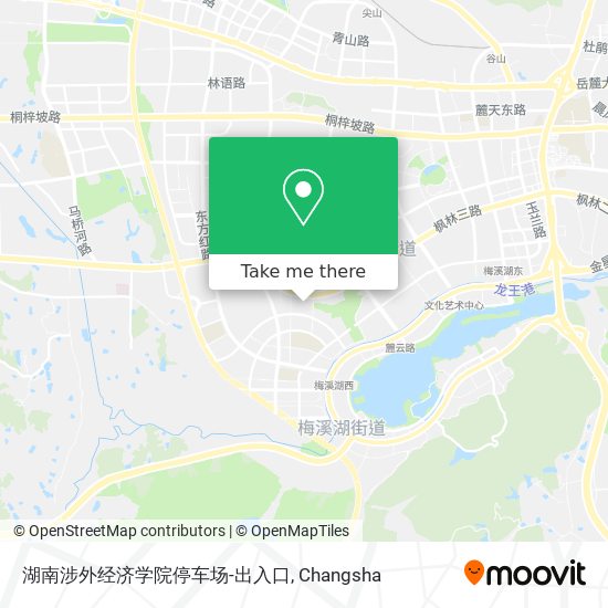 湖南涉外经济学院停车场-出入口 map