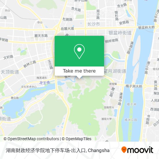 湖南财政经济学院地下停车场-出入口 map