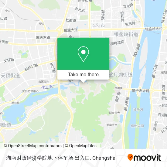 湖南财政经济学院地下停车场-出入口 map