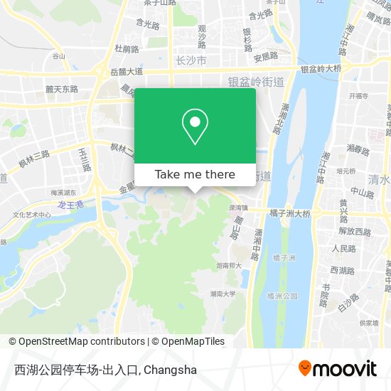 西湖公园停车场-出入口 map