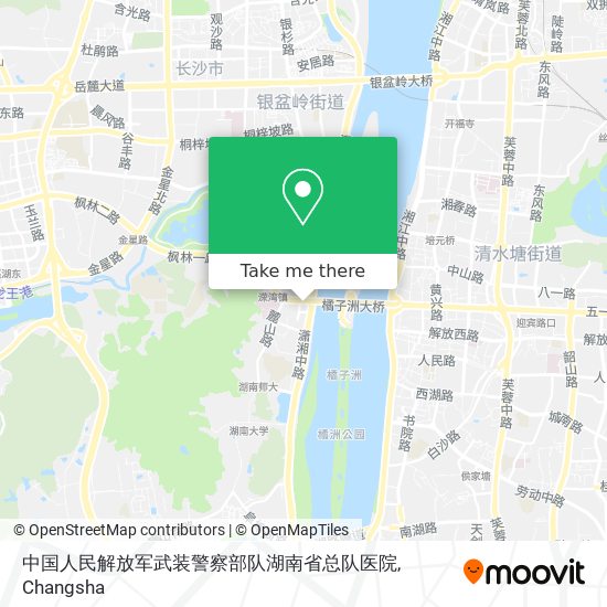 中国人民解放军武装警察部队湖南省总队医院 map
