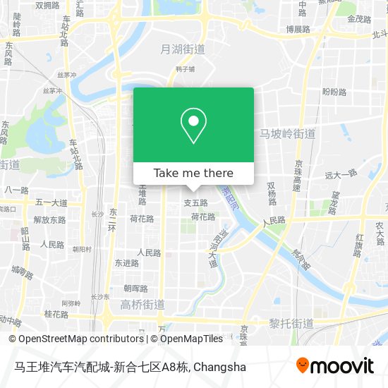 马王堆汽车汽配城-新合七区A8栋 map