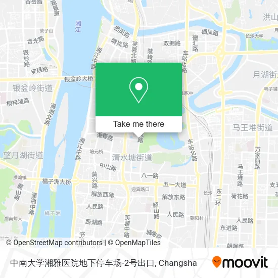 中南大学湘雅医院地下停车场-2号出口 map