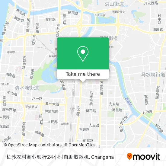 长沙农村商业银行24小时自助取款机 map