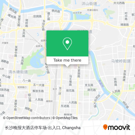 长沙晚报大酒店停车场-出入口 map