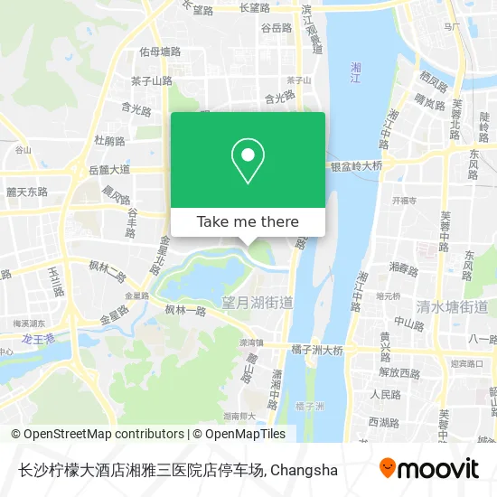 长沙柠檬大酒店湘雅三医院店停车场 map