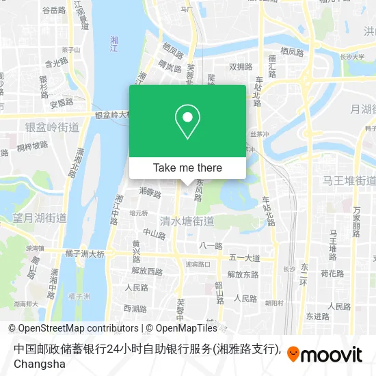 中国邮政储蓄银行24小时自助银行服务(湘雅路支行) map