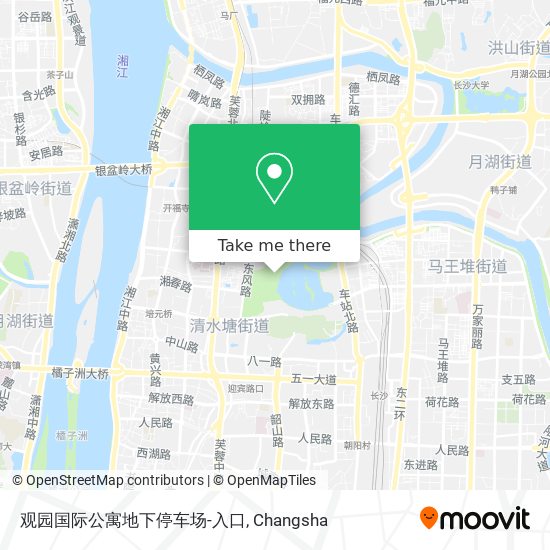 观园国际公寓地下停车场-入口 map