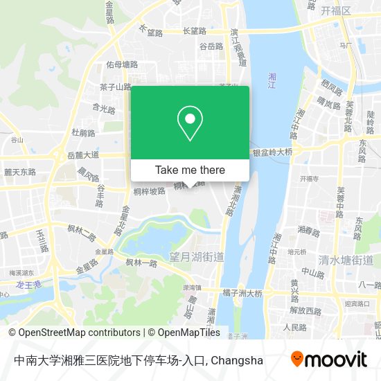中南大学湘雅三医院地下停车场-入口 map