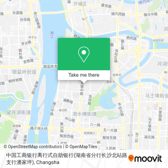 中国工商银行离行式自助银行(湖南省分行长沙北站路支行潘家坪) map