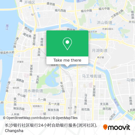 长沙银行社区银行24小时自助银行服务(浏河社区) map