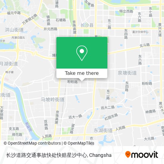 长沙道路交通事故快处快赔星沙中心 map