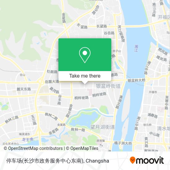 停车场(长沙市政务服务中心东南) map