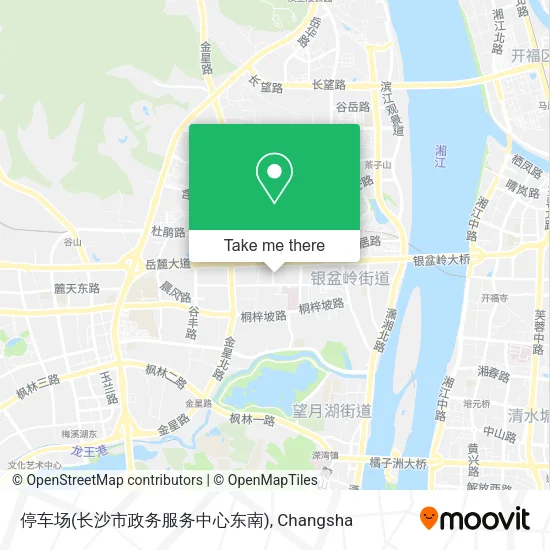 停车场(长沙市政务服务中心东南) map