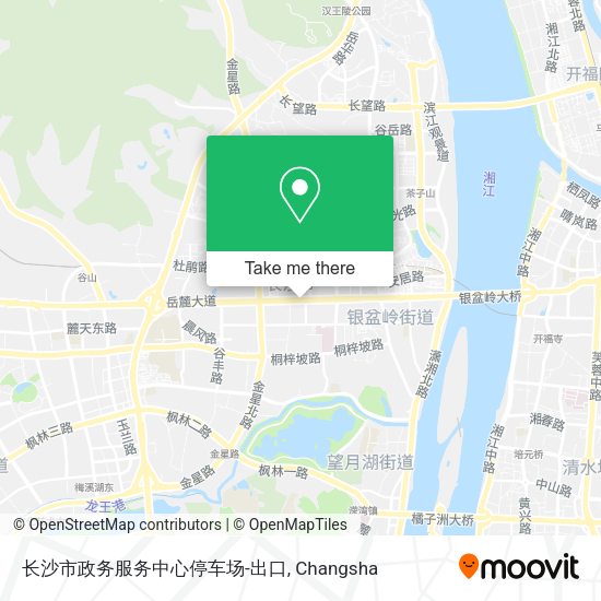 长沙市政务服务中心停车场-出口 map