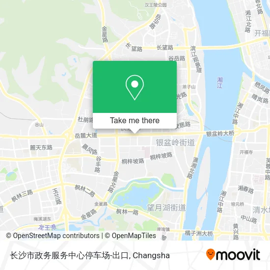 长沙市政务服务中心停车场-出口 map