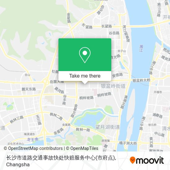 长沙市道路交通事故快处快赔服务中心(市府点) map