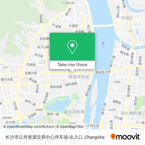 长沙市公共资源交易中心停车场-出入口 map