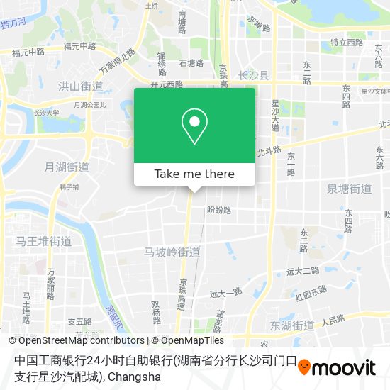 中国工商银行24小时自助银行(湖南省分行长沙司门口支行星沙汽配城) map