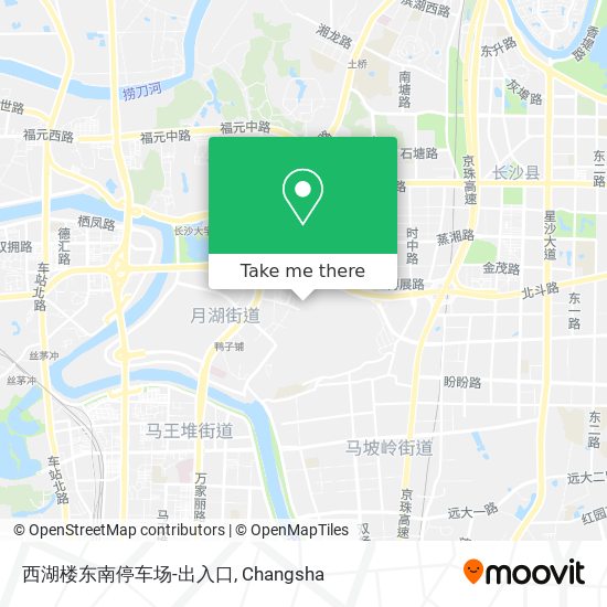 西湖楼东南停车场-出入口 map