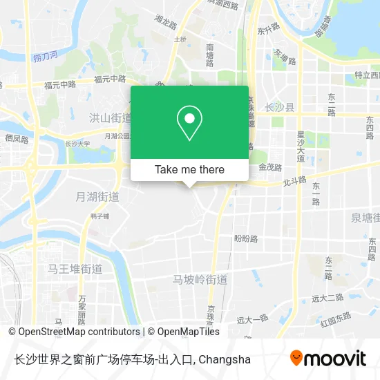长沙世界之窗前广场停车场-出入口 map