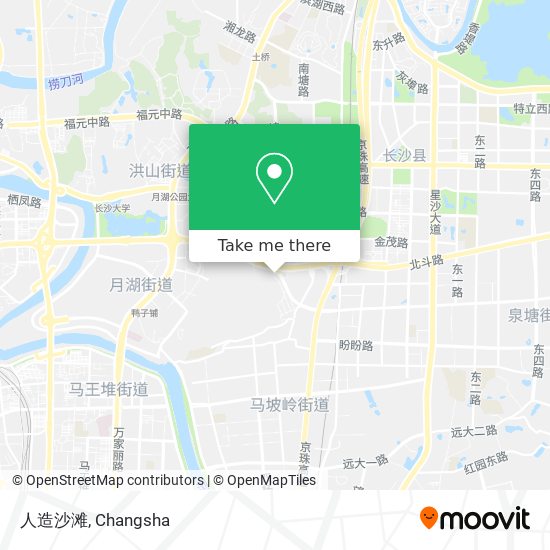 人造沙滩 map