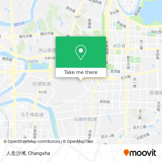 人造沙滩 map