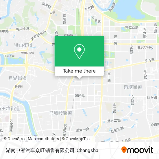 湖南申湘汽车众旺销售有限公司 map