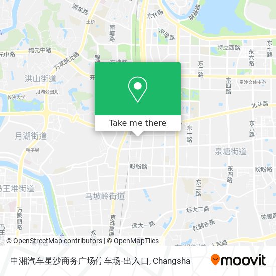 申湘汽车星沙商务广场停车场-出入口 map