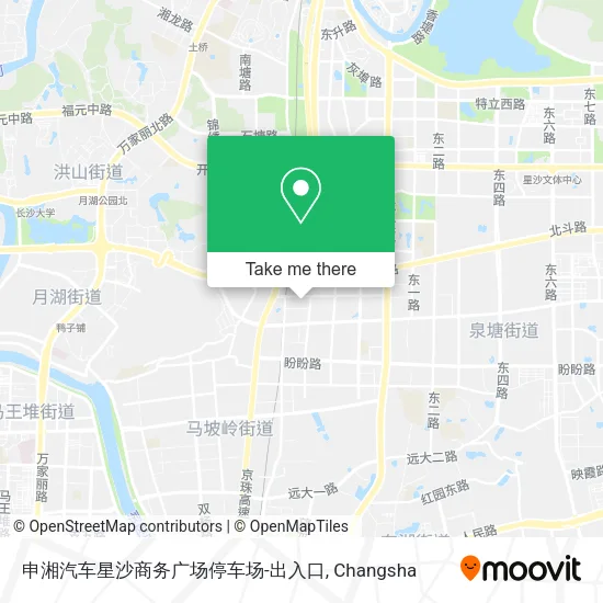 申湘汽车星沙商务广场停车场-出入口 map