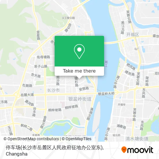 停车场(长沙市岳麓区人民政府征地办公室东) map
