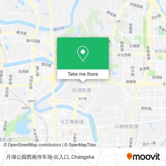 月湖公园西南停车场-出入口 map