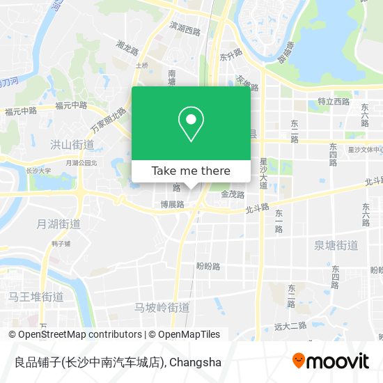 良品铺子(长沙中南汽车城店) map