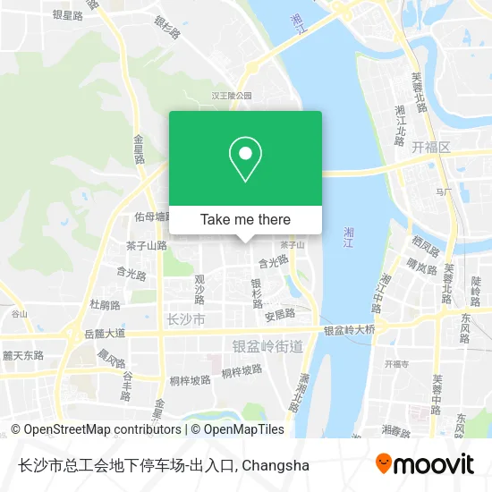 长沙市总工会地下停车场-出入口 map