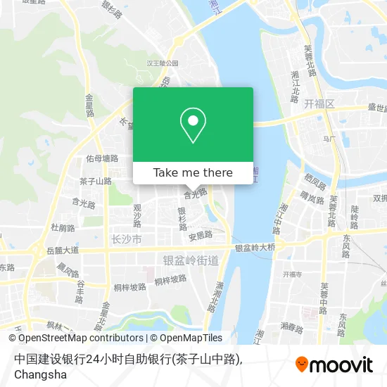 中国建设银行24小时自助银行(茶子山中路) map