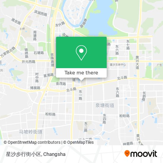 星沙步行街小区 map