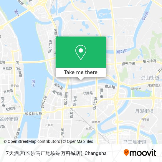 7天酒店(长沙马厂地铁站万科城店) map