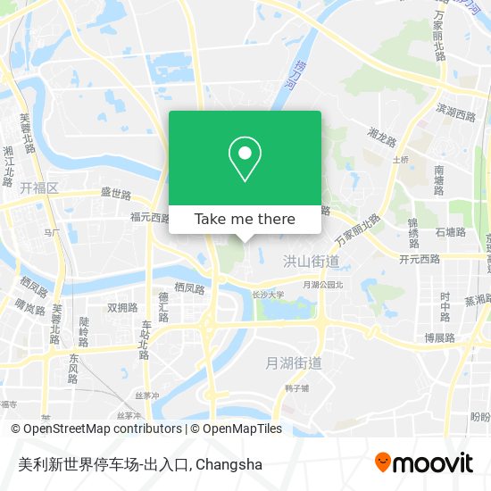 美利新世界停车场-出入口 map