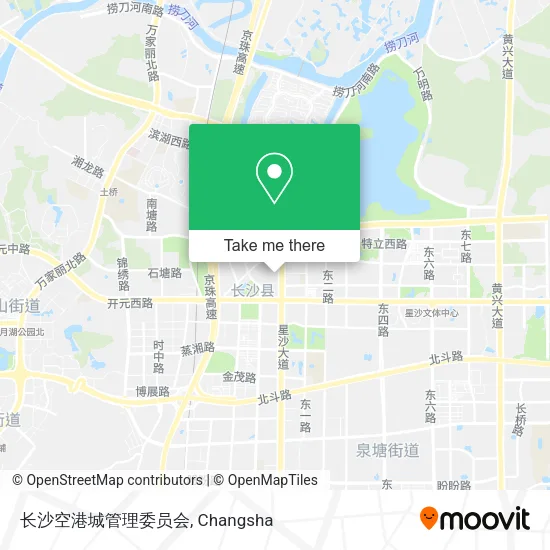 长沙空港城管理委员会 map
