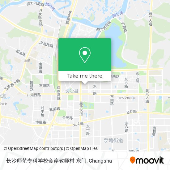 长沙师范专科学校金岸教师村-东门 map