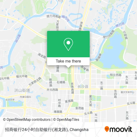 招商银行24小时自助银行(湘龙路) map