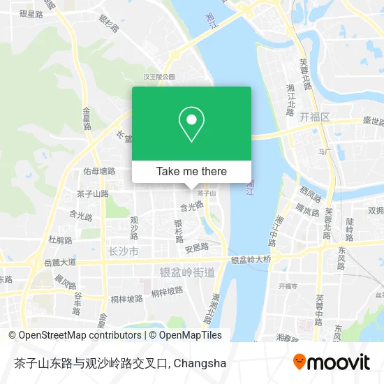 茶子山东路与观沙岭路交叉口 map