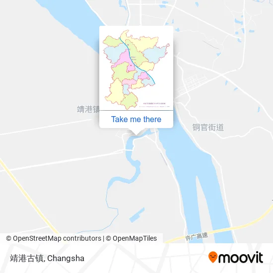 靖港古镇 map