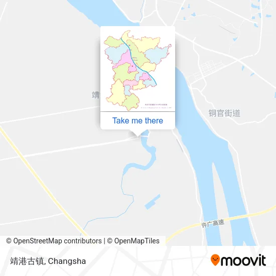 靖港古镇 map