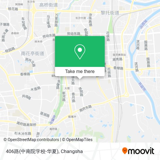 406路(中南院学校-华夏) map